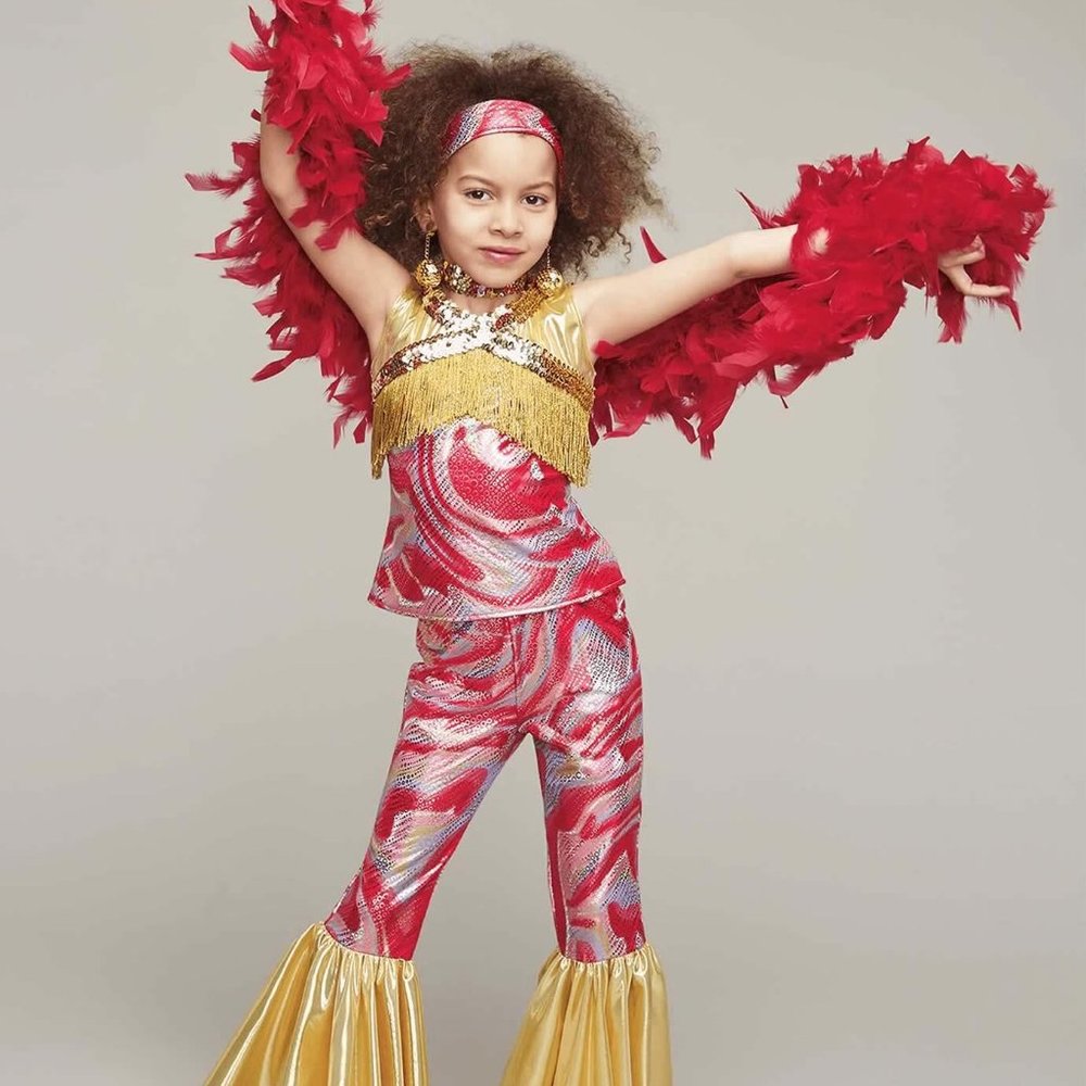 NEW CHASING FIREFLIES Girls SZ 8 70's Disco Queen Costume